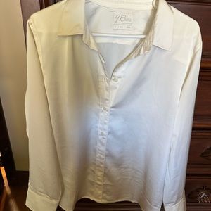 J Crew satin look dress blouse